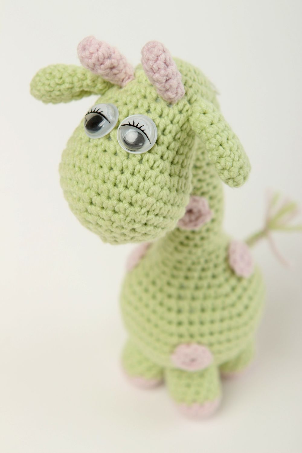 Handmade soft toy giraffe baby toy decorative crocheted toy cute toy for kids photo 3