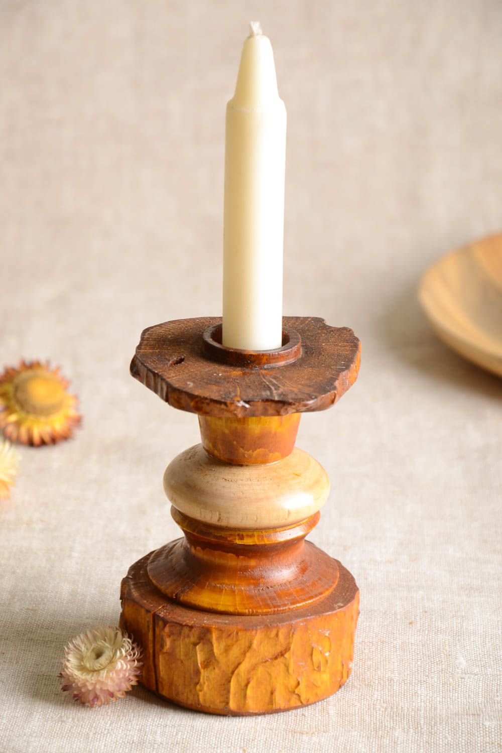 Handmade candlestick designer candlestick wooden candlestick decor ideas photo 1