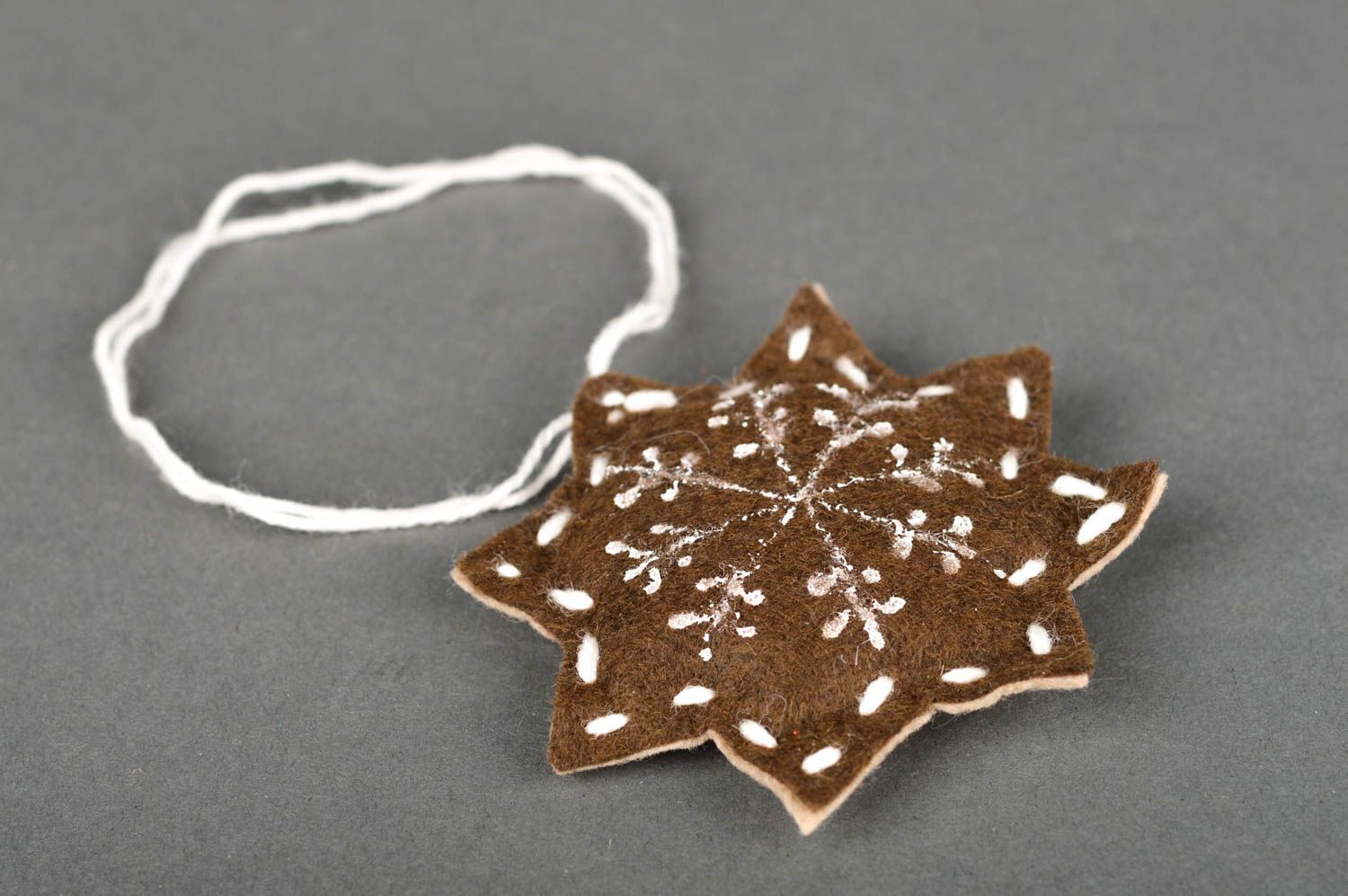 Étoile à suspendre faite main Décoration du sapin en polaire Décoration de Noël photo 2