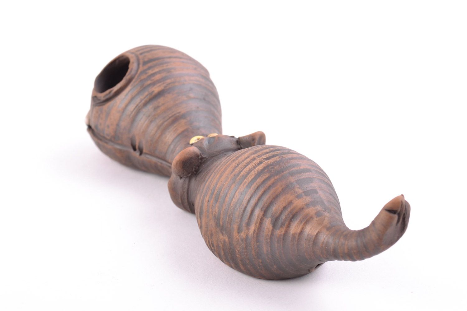 Figurine en céramique en forme de hippopotame faite main décoration originale photo 5