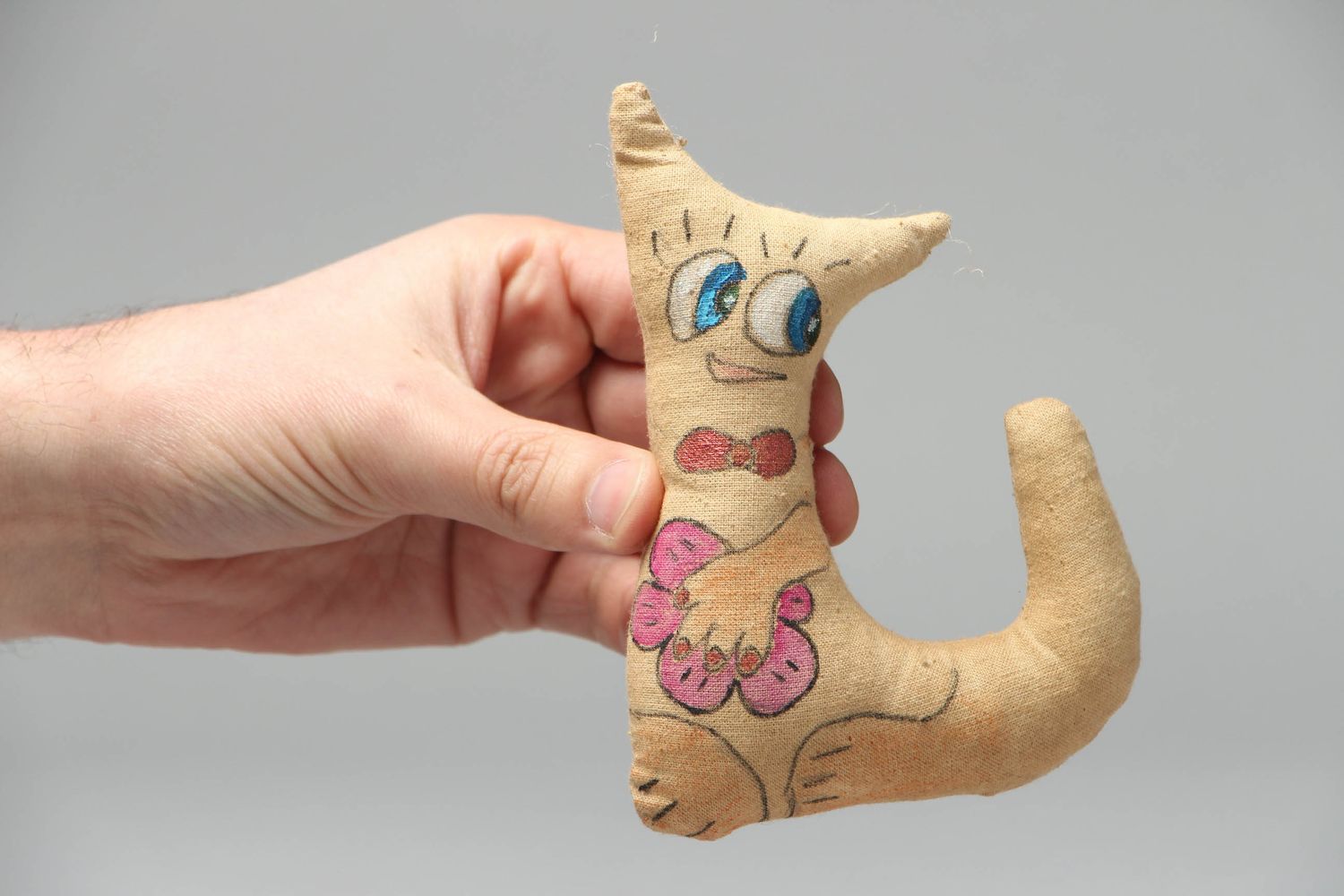 Gatto carino fatto a mano pupazzo di peluche giocattolo simpatico da bambini foto 3