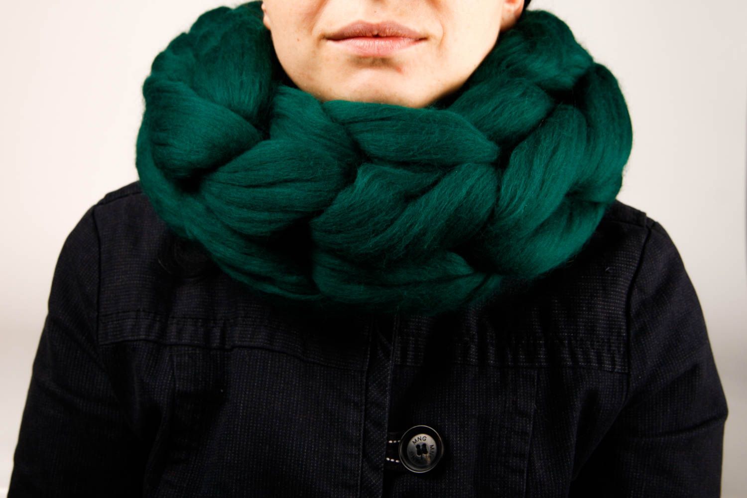 Шарф труба ручной работы шарф снуд стильный красивый шарф хомут авторский фото 2