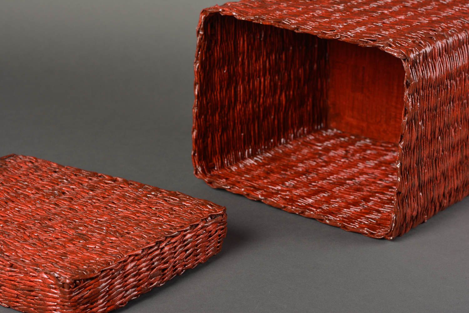 Unusual handmade woven basket paper box design newspaper craft bedroom designs photo 3