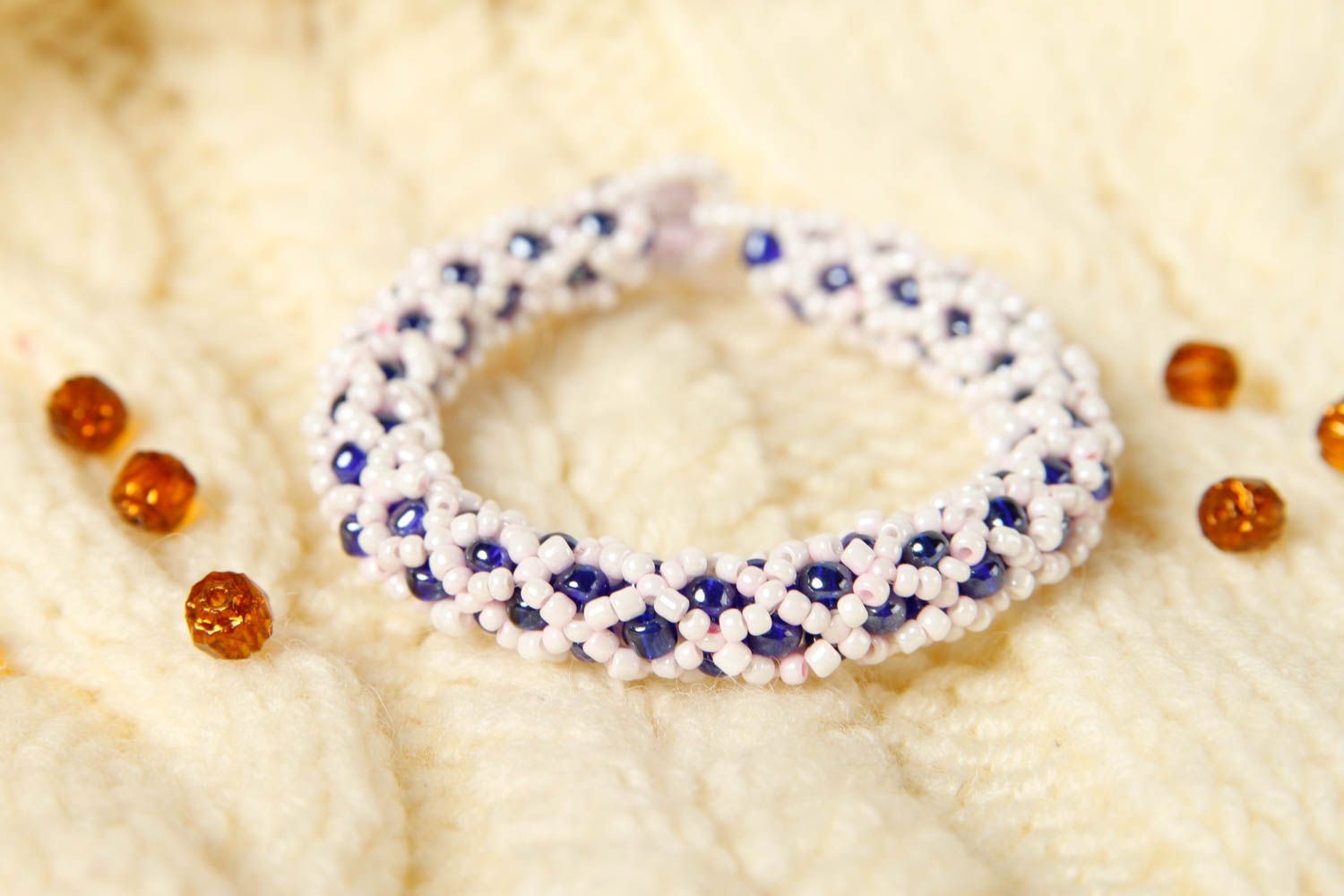 Woven bracelet exclusive bijouterie seed beads jewelry beaded bracelet for women photo 1