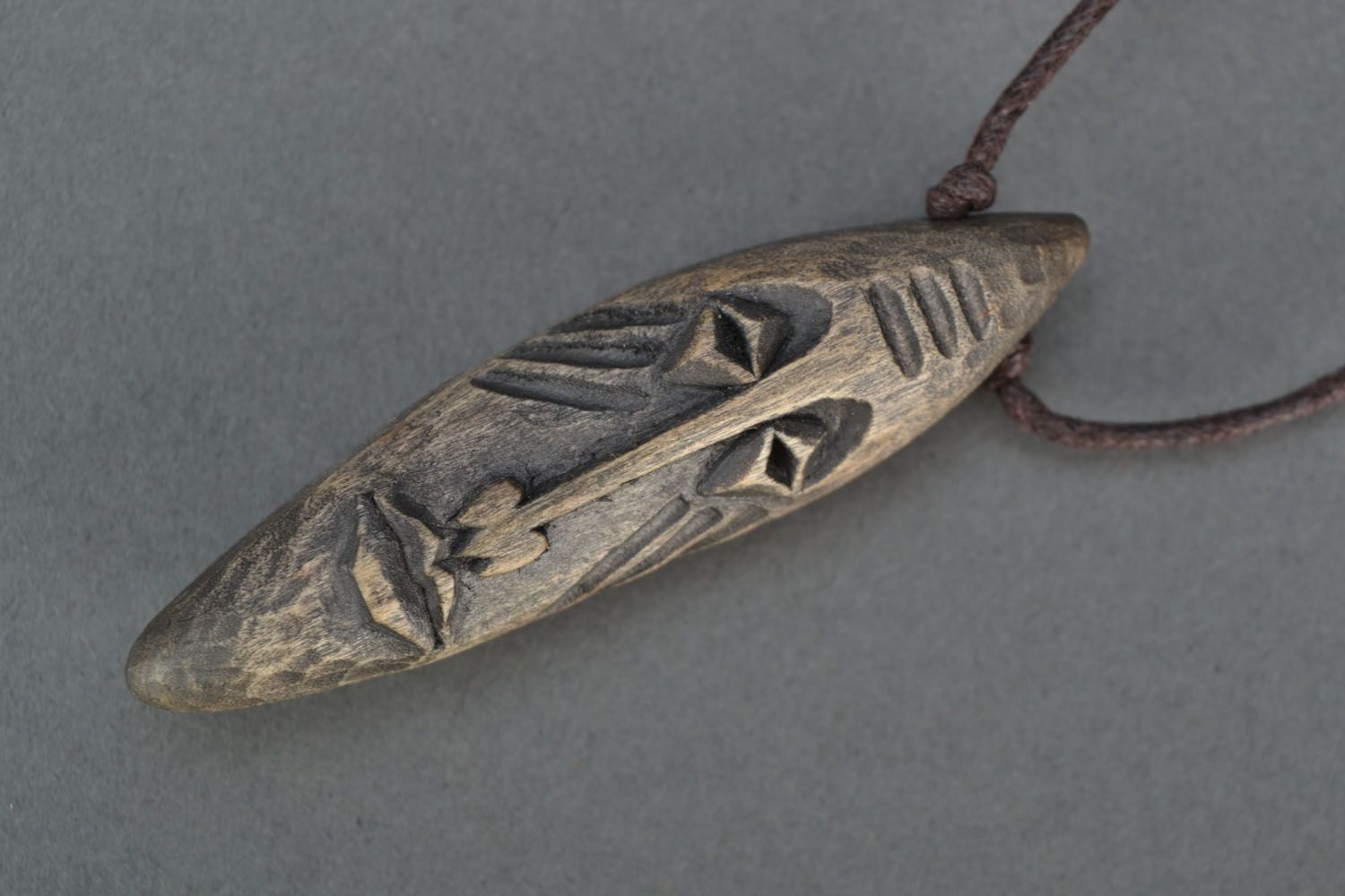 Wooden pendant in the form of mask photo 4