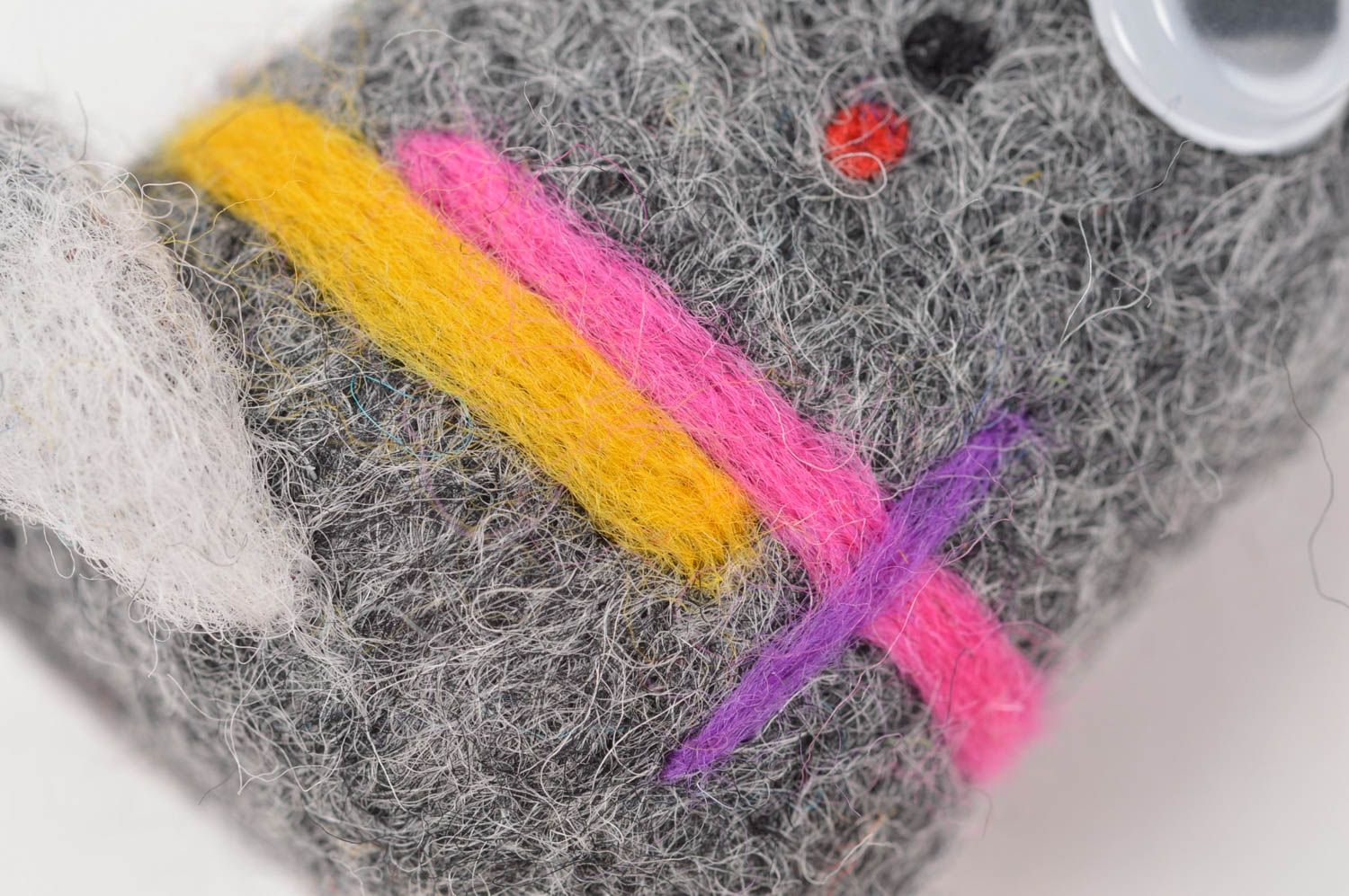 Handmade Kuscheltier Katze aus Wolle Stoff Spielzeug Geschenk für Kinder foto 5