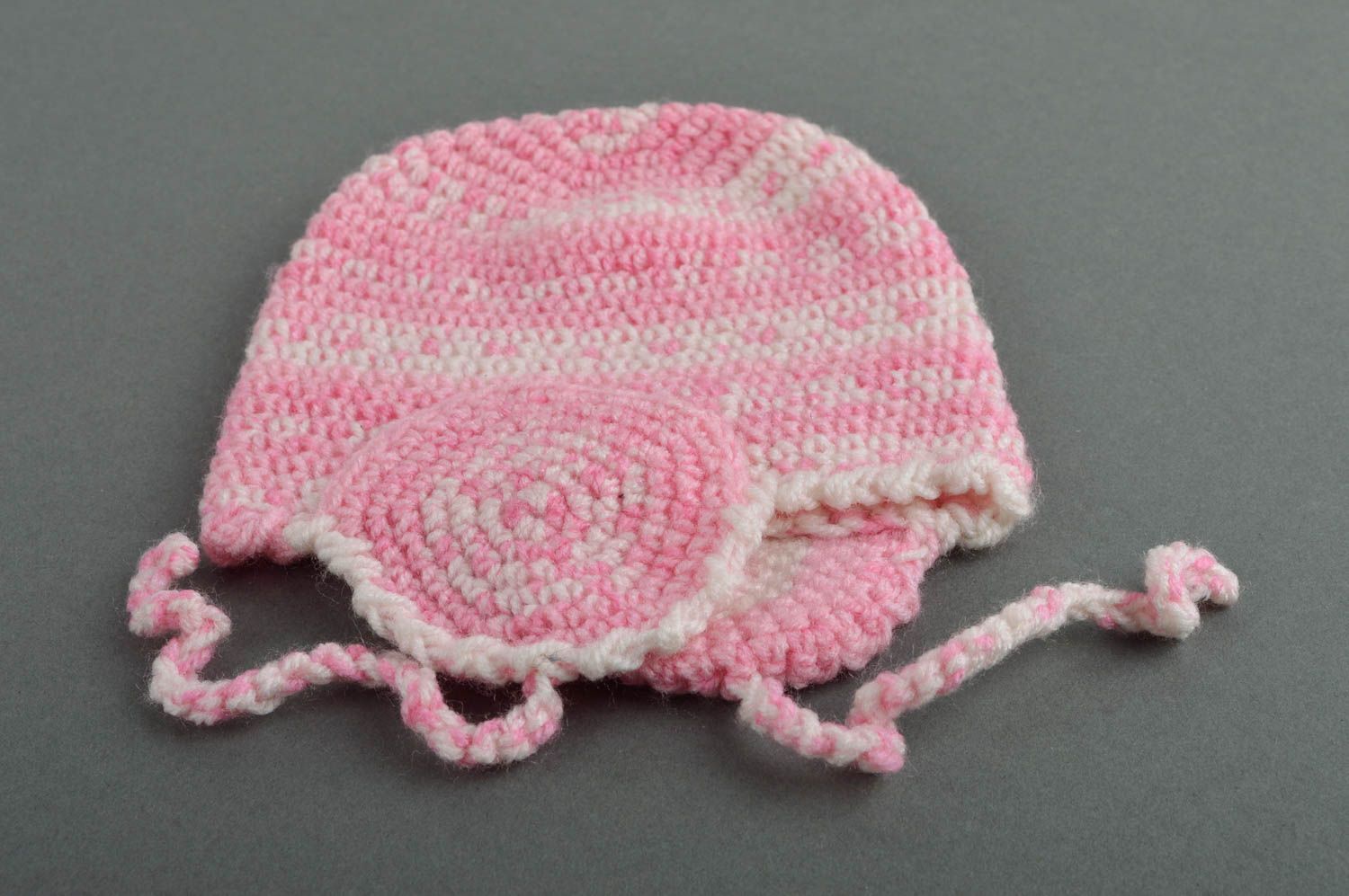 Детская шапочка для новорожденных хэнд мейд шапка для малыша детская шапка  фото 3