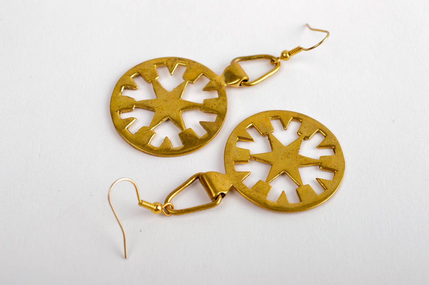 Stylish handmade metal earrings beautiful jewellery fashion trends gift ideas photo 4