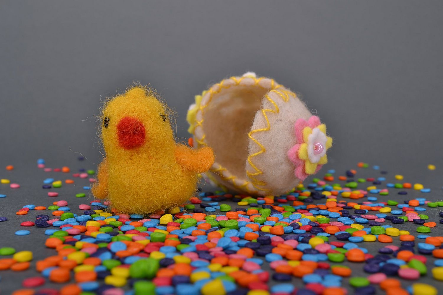 Woolen toy Chicken in egg photo 5