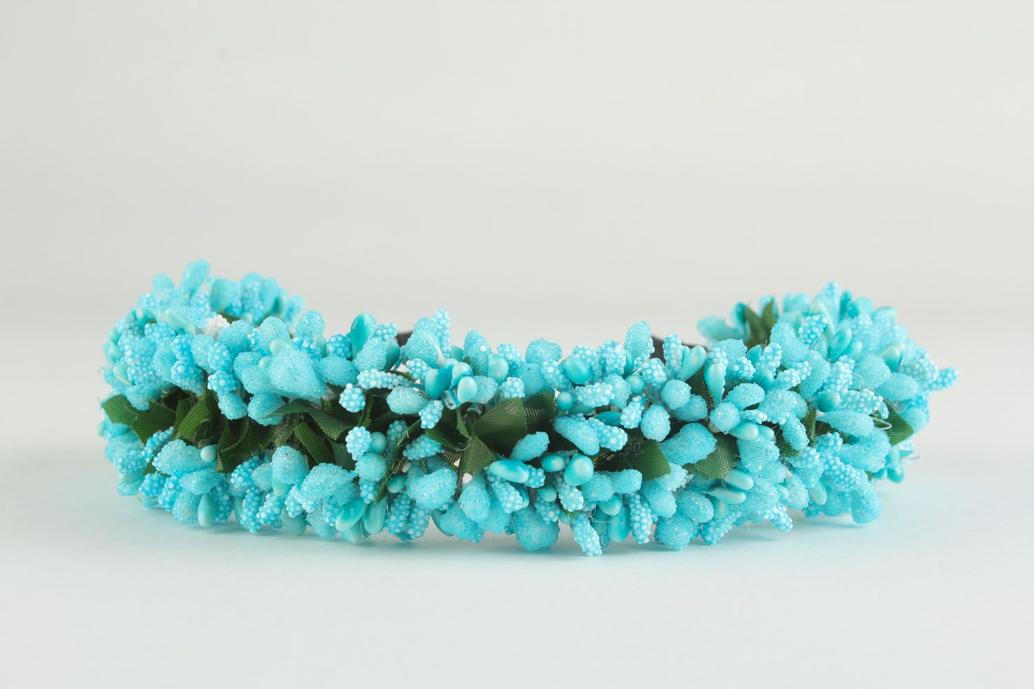 Blue floral headband photo 1