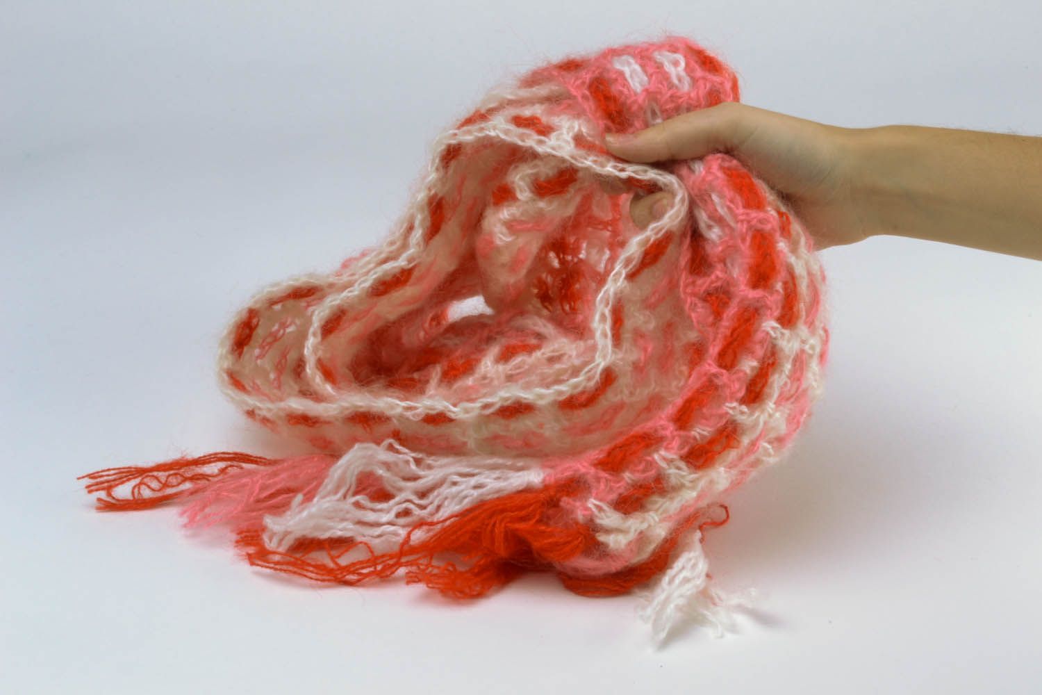 Warm crochet winter scarf photo 5