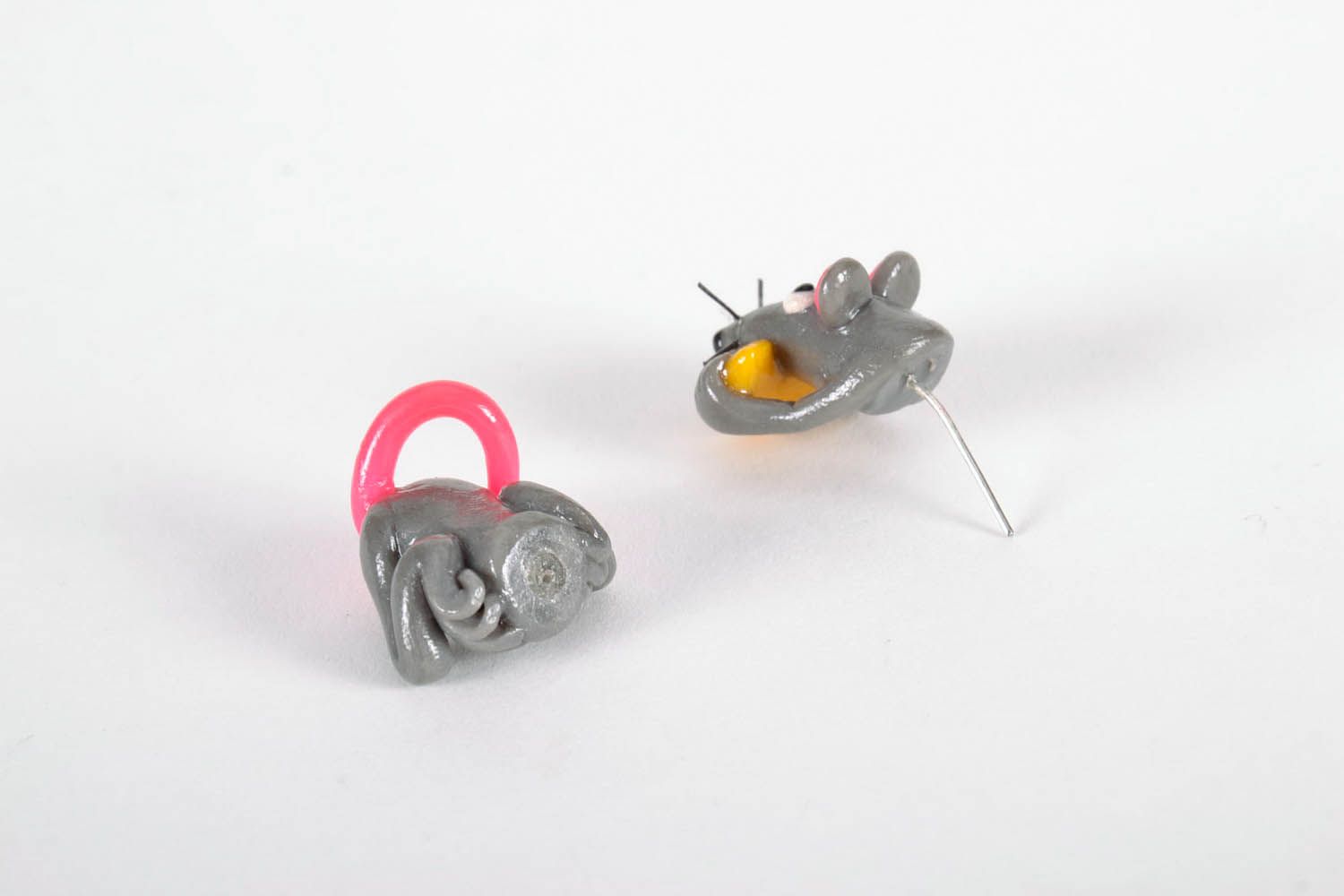 Earring Mouse with cheese photo 3