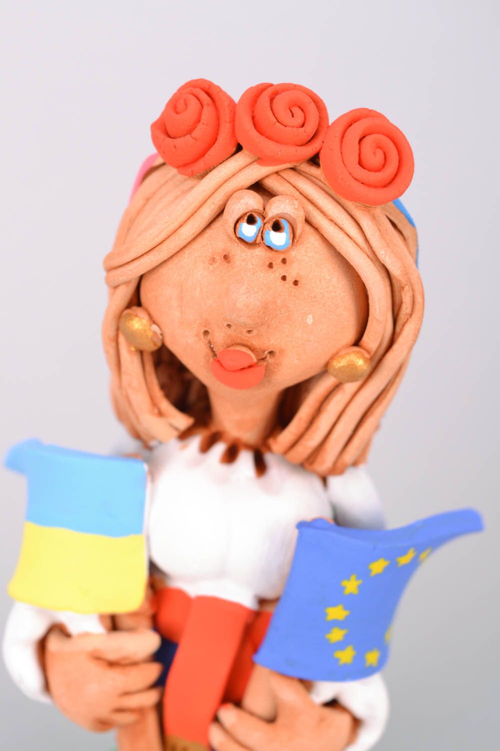 Ceramic figurine Patriotic Cossack Woman photo 5
