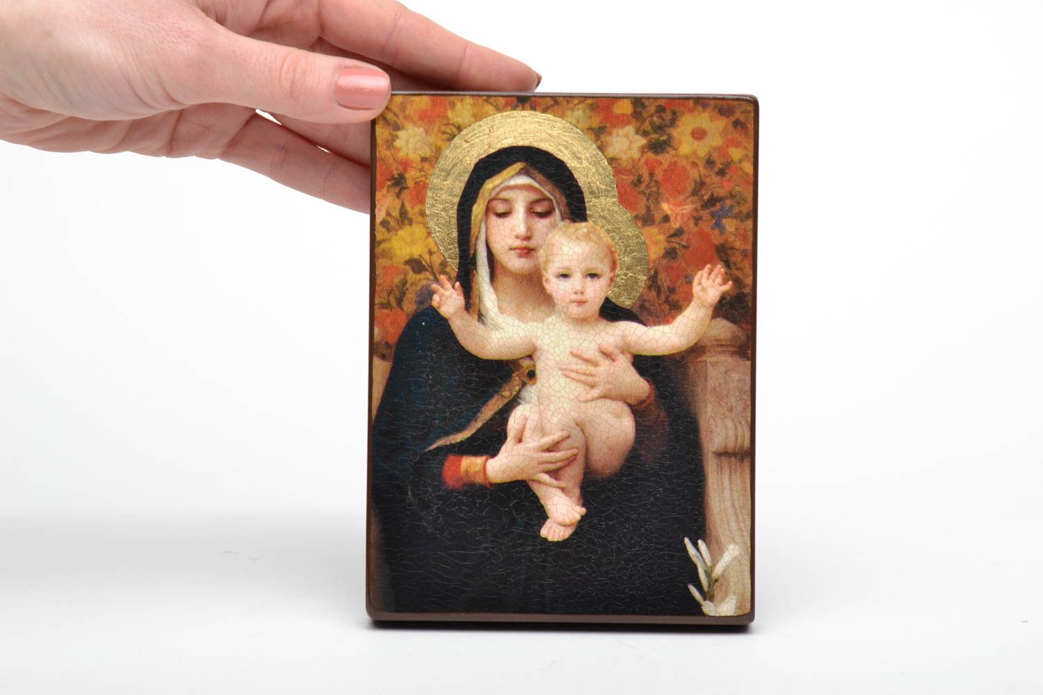 Icône orthodoxe reproduction Sainte Vierge avec Jésus  photo 5