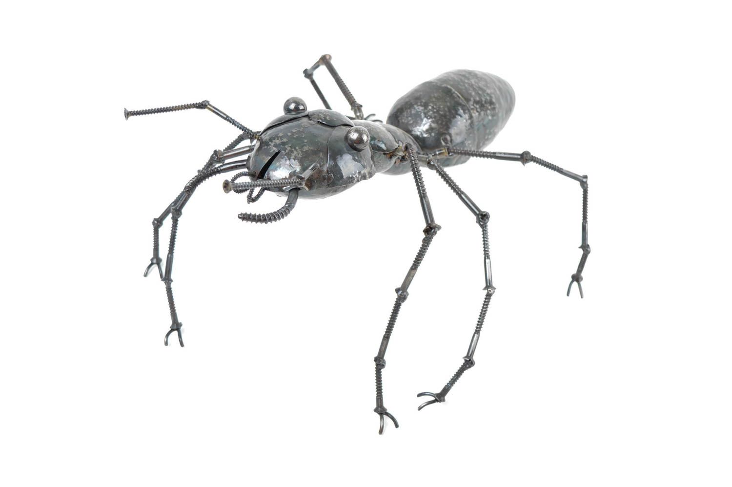 Figurine fourmi faite main Statuette design en métal peinte Déco maison photo 2