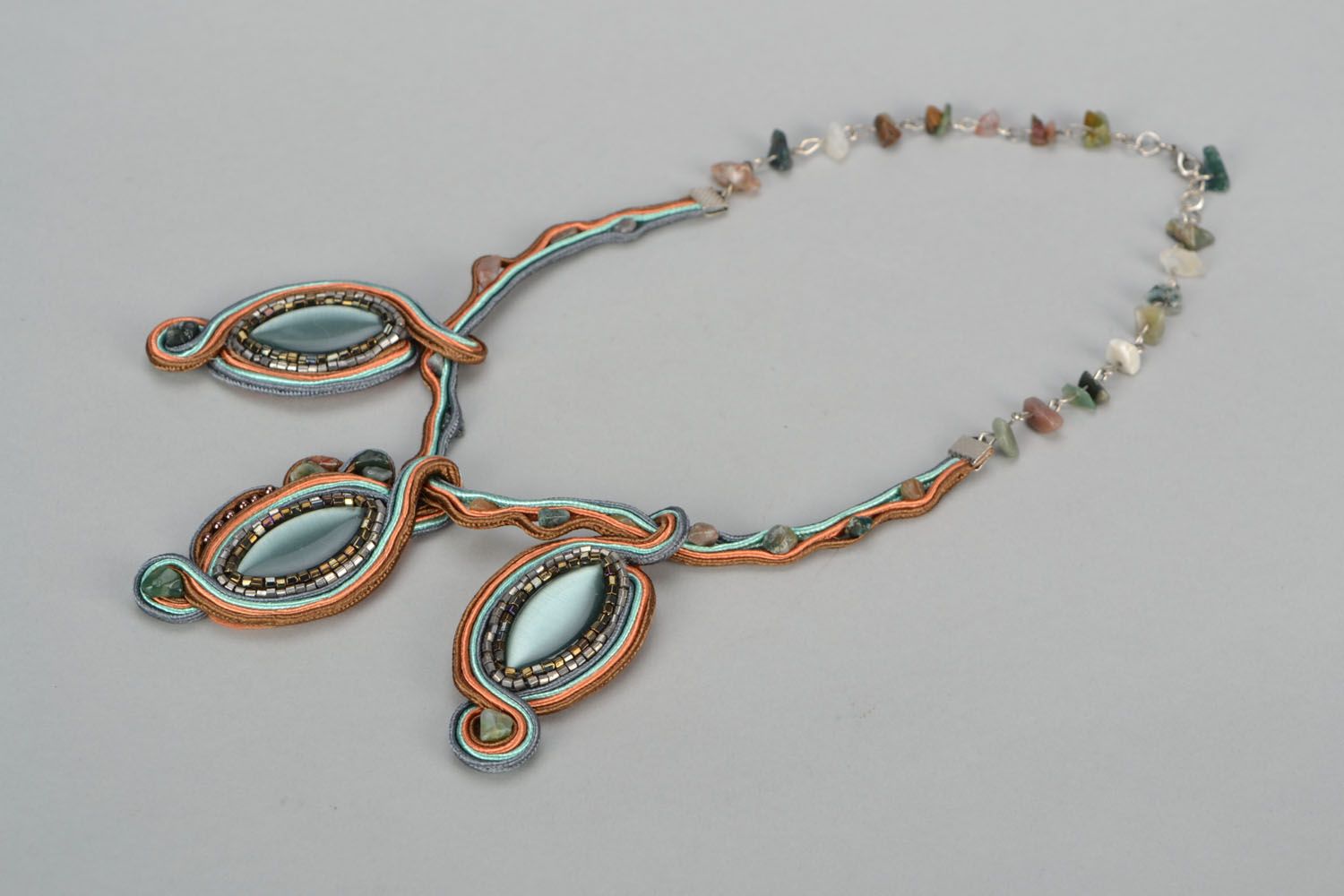 Handmade soutache necklace photo 2