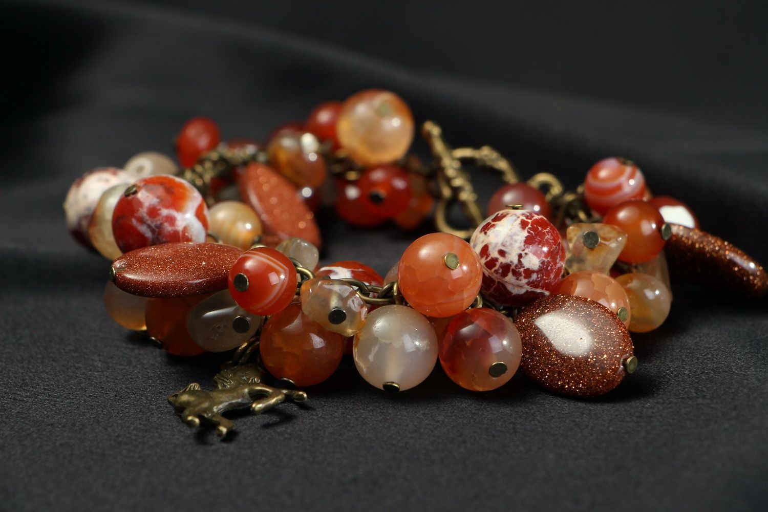 Bracelet with agate and carnelian photo 3