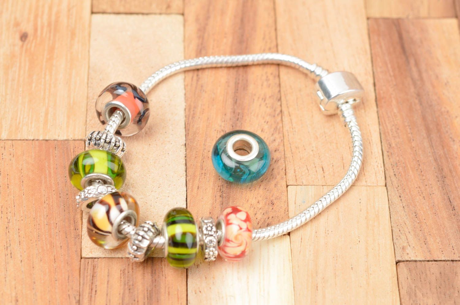 Unusual handmade glass bead lampwork glass beads art and craft small gifts photo 4
