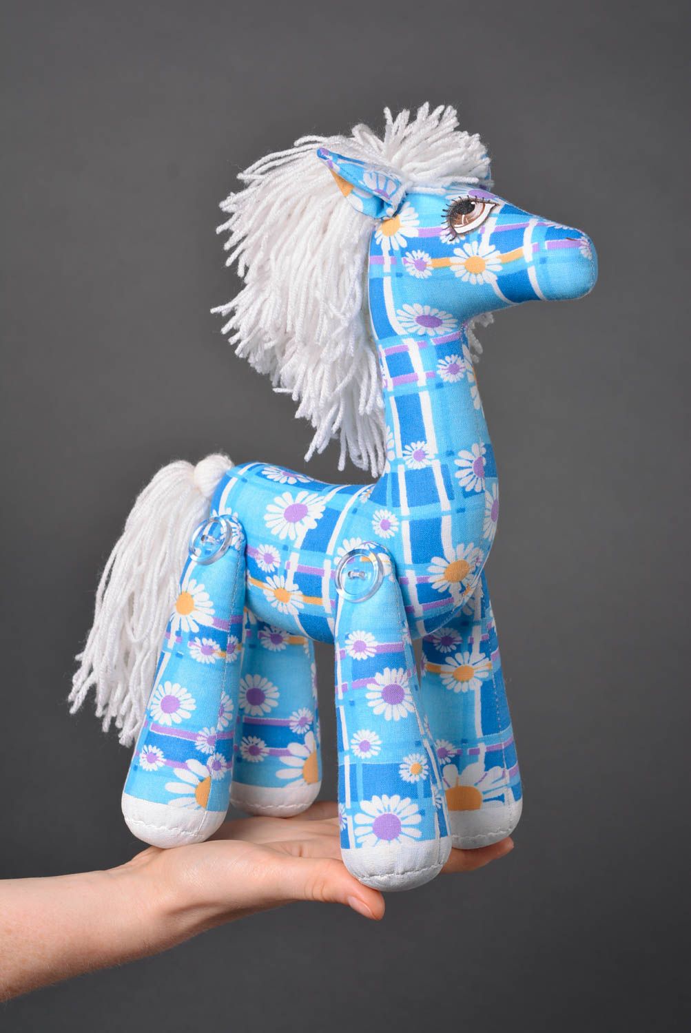 Игрушка лошадка ручной работы детская игрушка расписанная акрилом мягкая игрушка фото 5