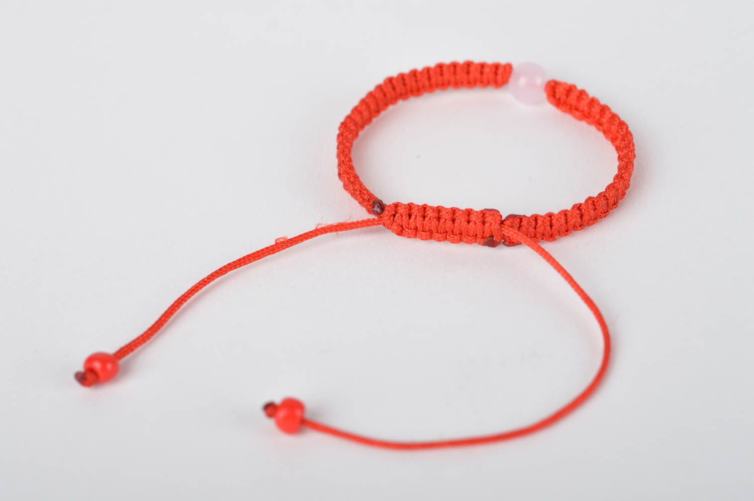 Pulsera con cuentas hecha a mano de hilo rojo regalo original pulsera para mujer foto 5