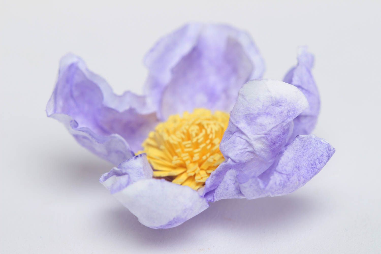 Grande fleur pour scrapbooking en papier de couleur lilas faite main originale photo 3