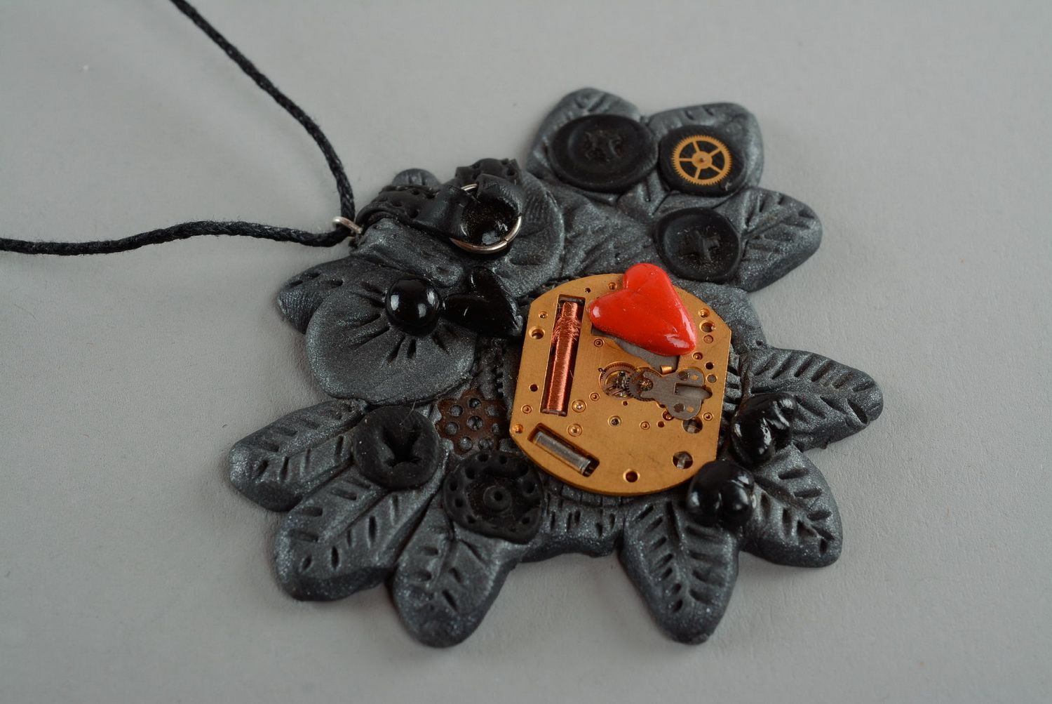 Owl-shaped pendant in steampunk style photo 5
