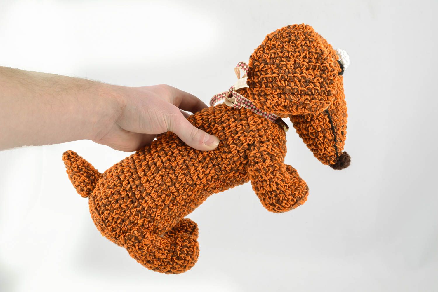 Handmade crochet toy Badger-dog photo 4