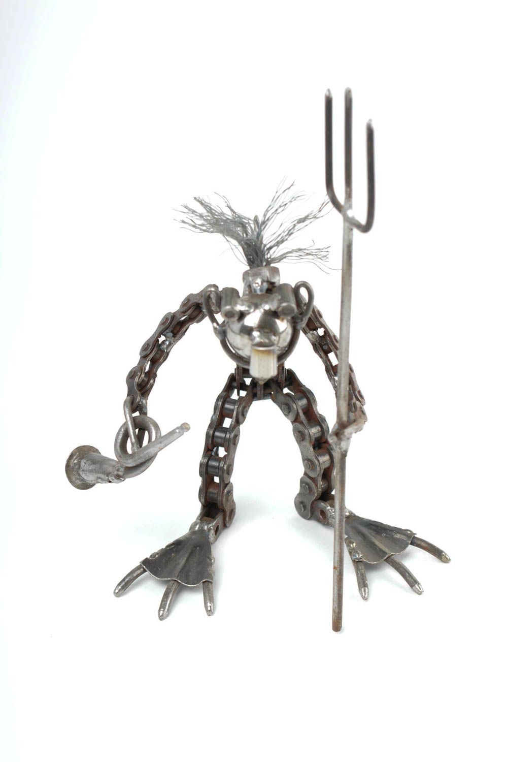 Декор для дома хэнд мэйд фигурка из металла необычный подарок Ихтиандр фото 2
