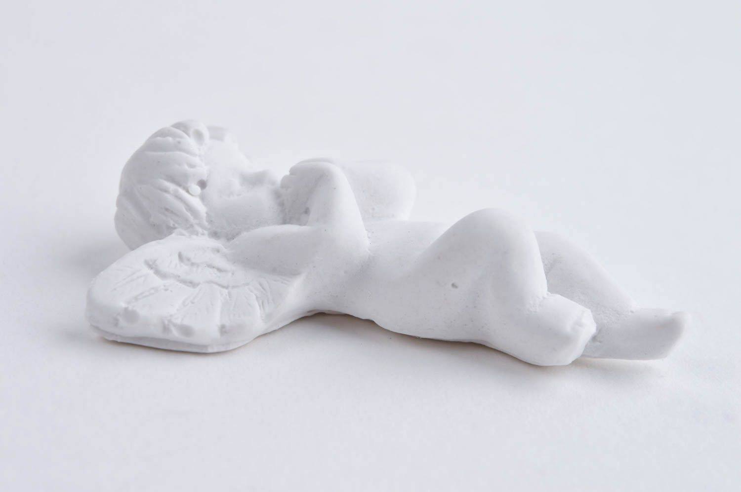 Handmade blank for creativity unusual gypsum statuette angel figurine photo 2