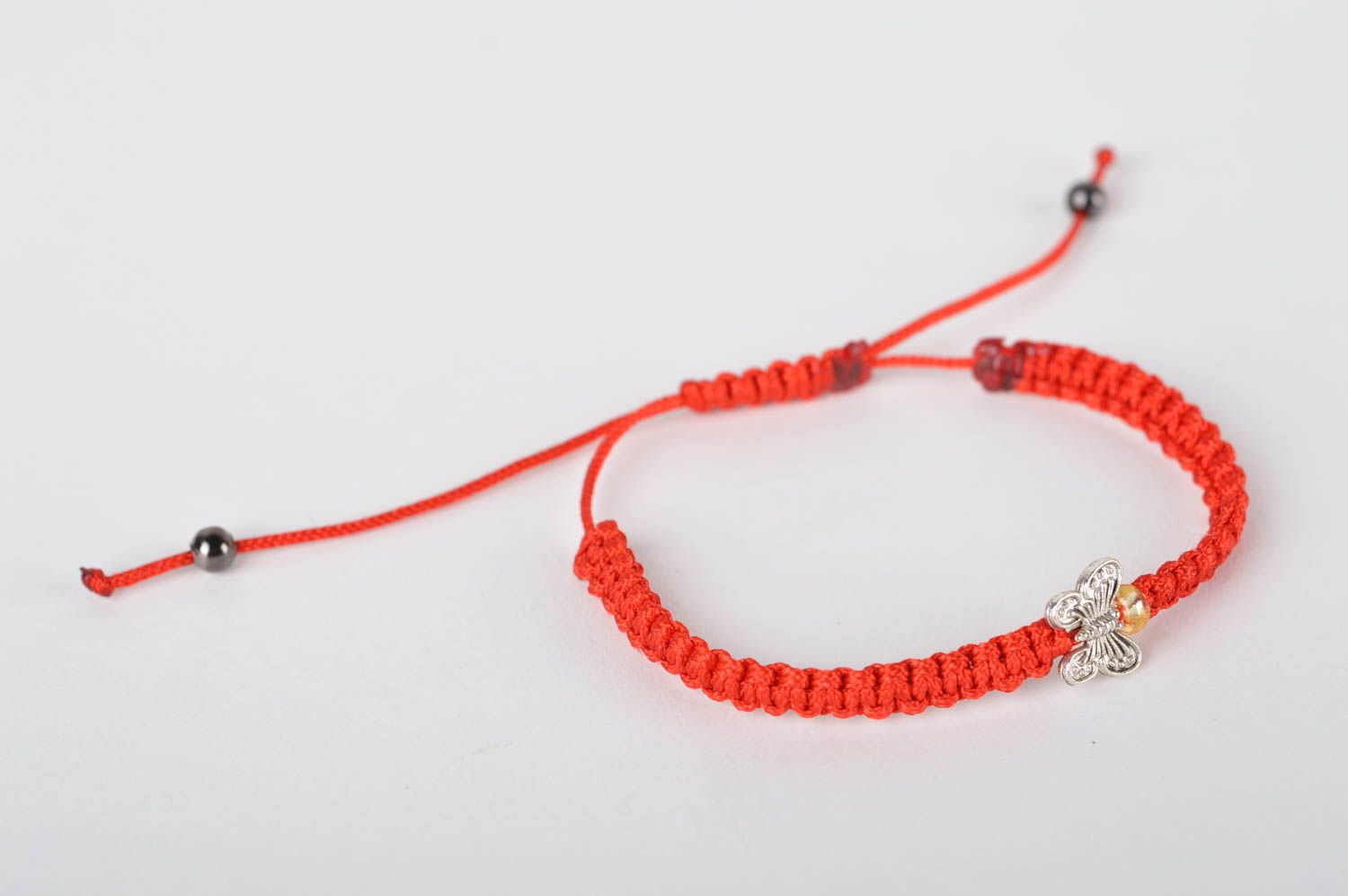 Unusual handmade string bracelet woven thread bracelet artisan jewelry photo 2