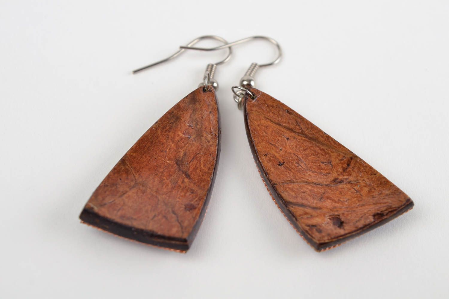 Wooden earrings wooden jewelry handcrafted jewelry fashion accessories photo 5
