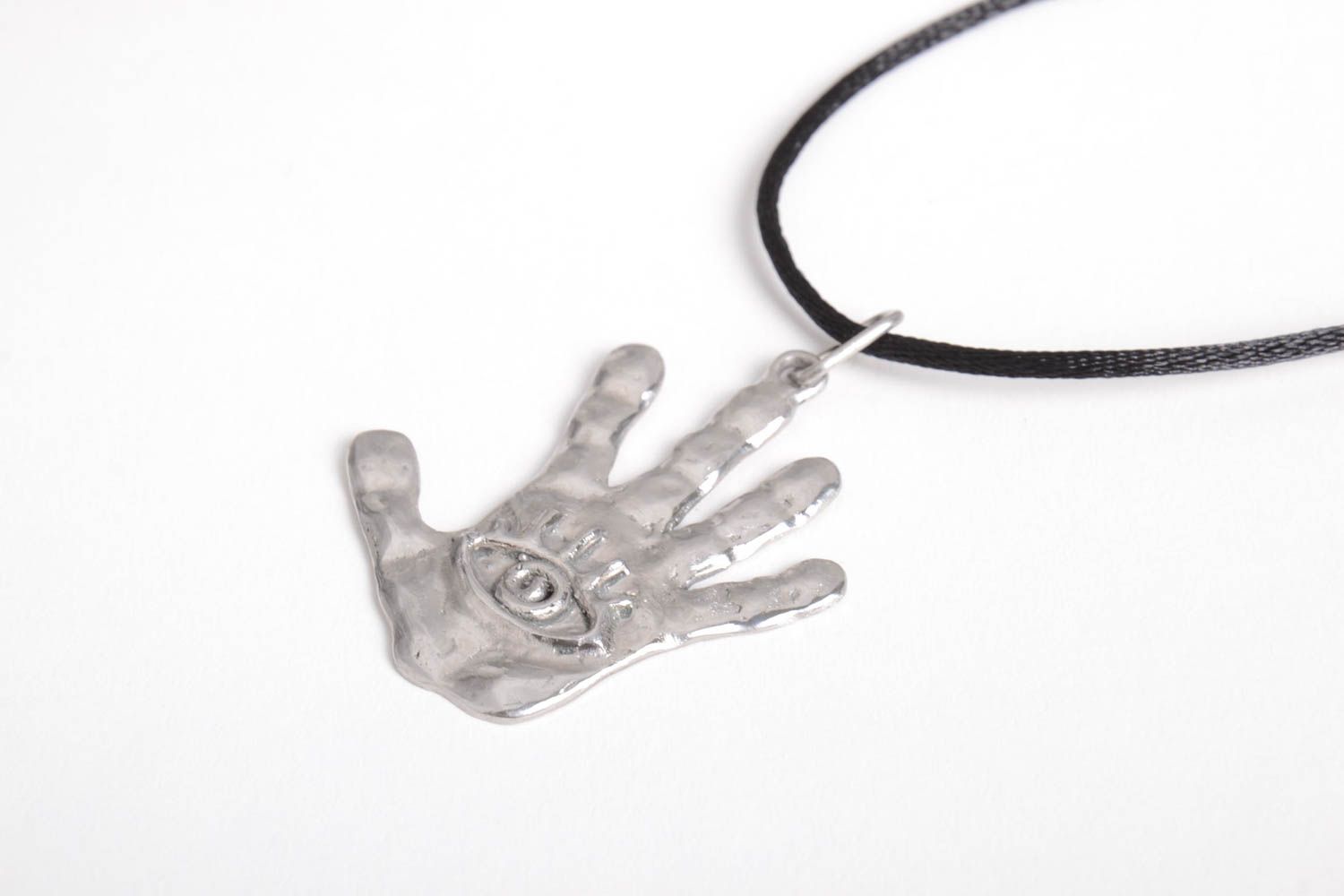 Unusual handmade metal pendant design cool jewelry designer accessories photo 3