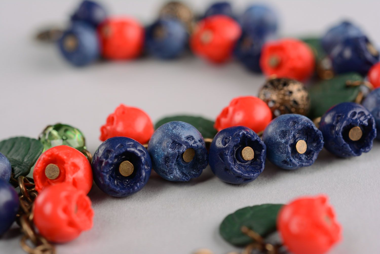 Polymer clay bracelet Wild Berries photo 4