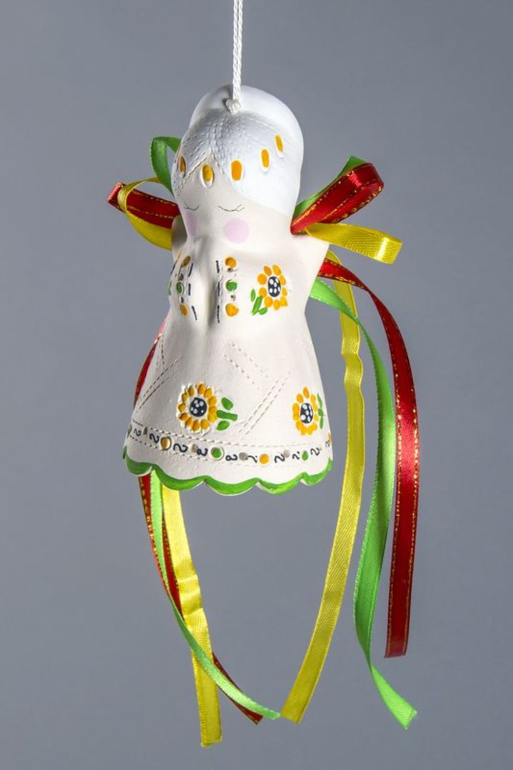 Campanello in ceramica fatto a mano campanella vivida decorazioni di casa foto 2