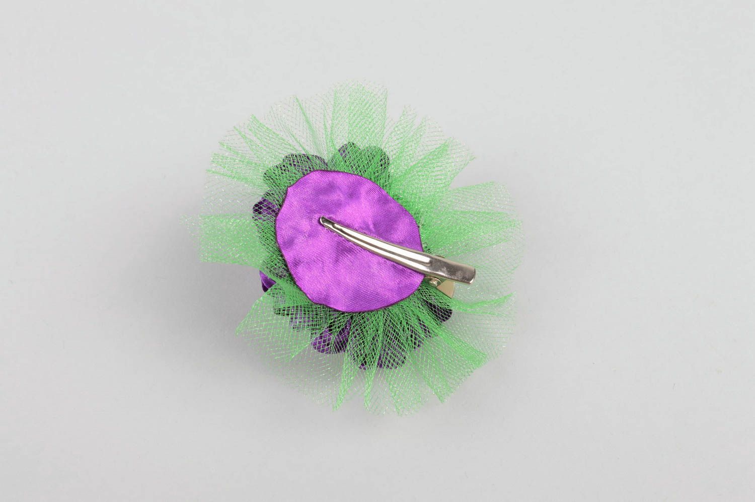 Необычное украшение ручной работы заколка с цветком аксессуар для волос фото 4