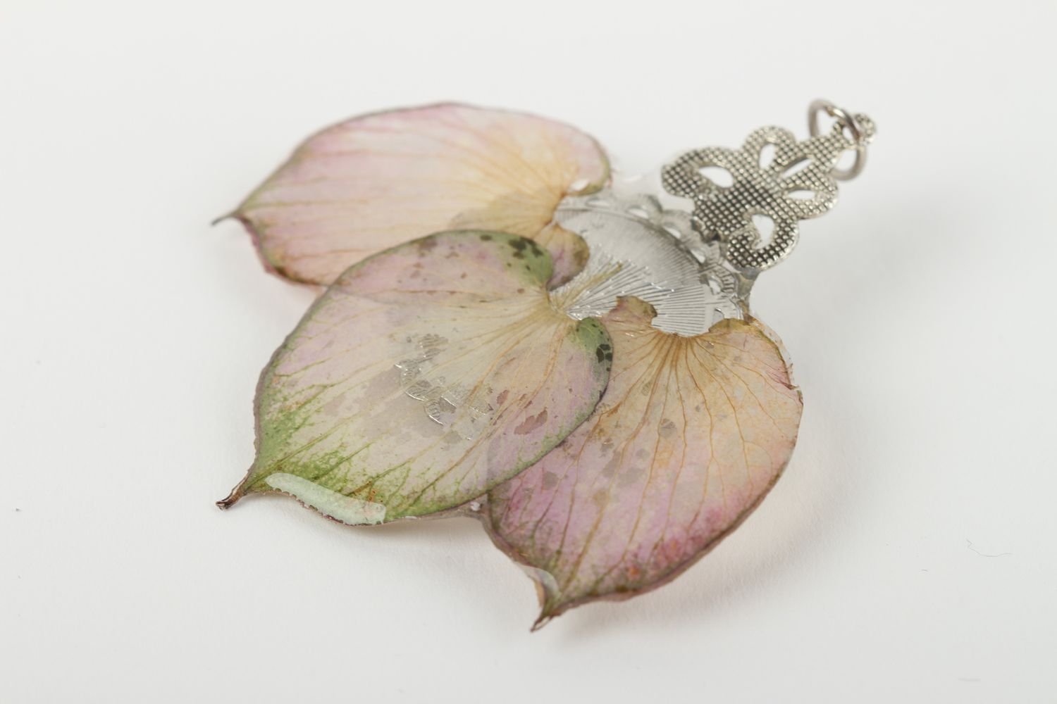 Handmade pendant epoxy pendant with flower pendant unusual pendant gift for her photo 4
