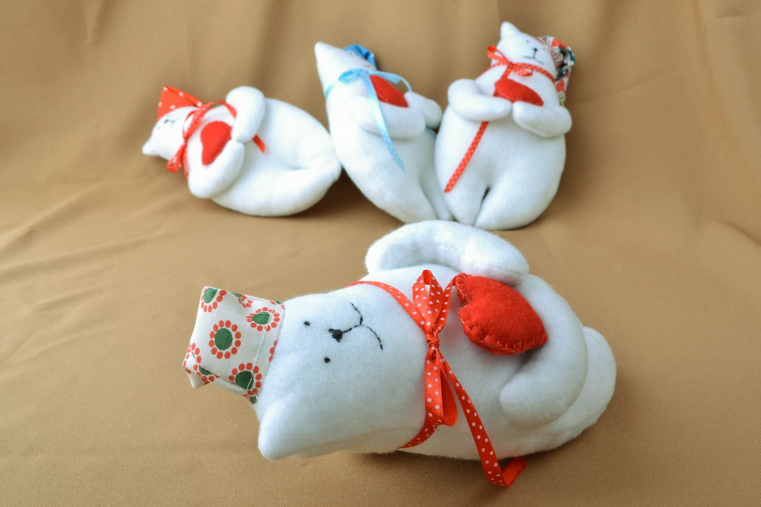 Fleece soft toy Cat with Heart photo 5