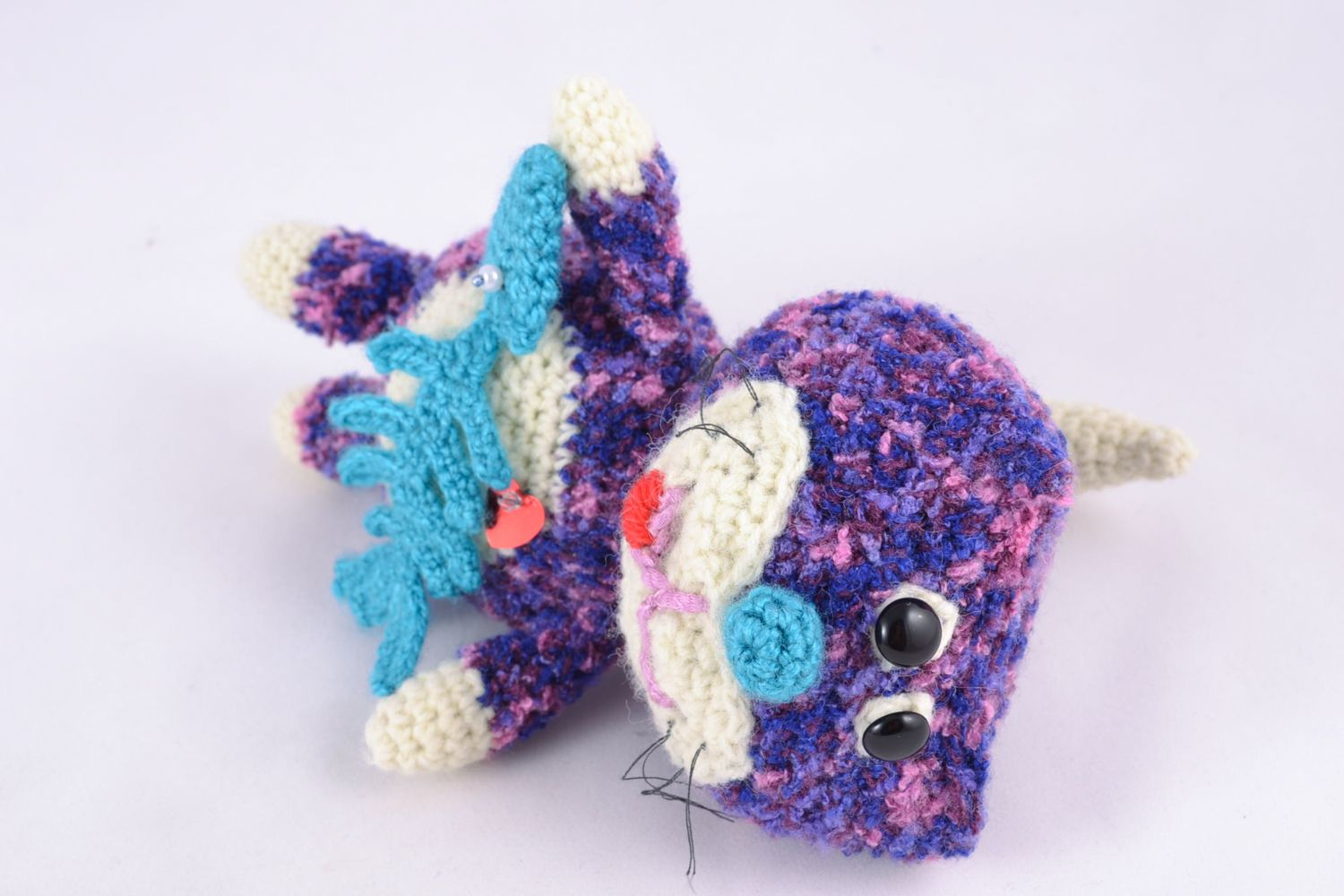 Handmade crochet toy cat photo 4