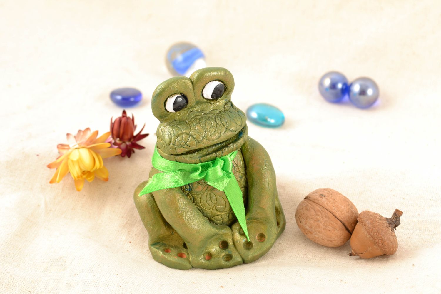 Keramische Figur Frosch handmade foto 2