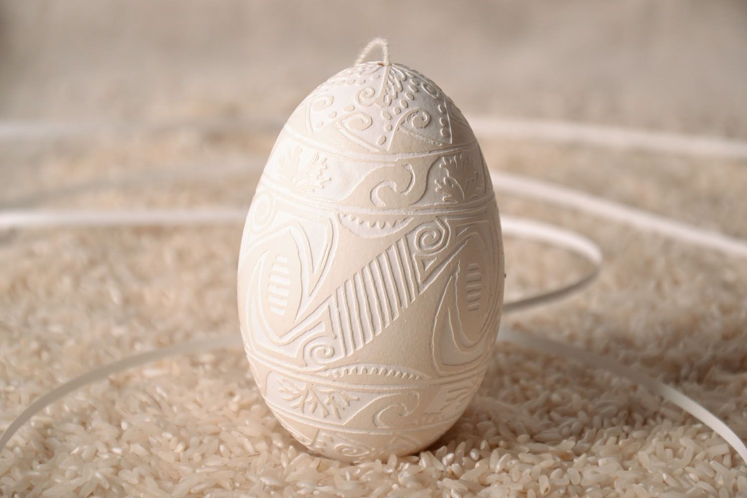 Colgante de interior Huevo de Pascua blanco foto 1