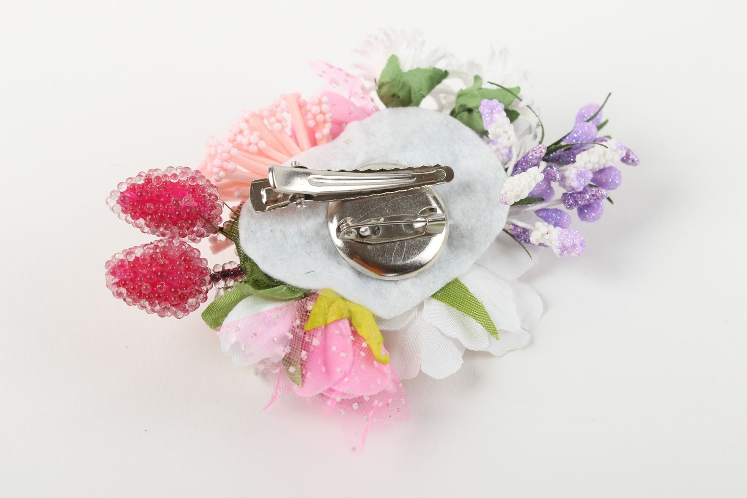 Handmade designer hair clip stylish flower hair clip beautiful accessory photo 3