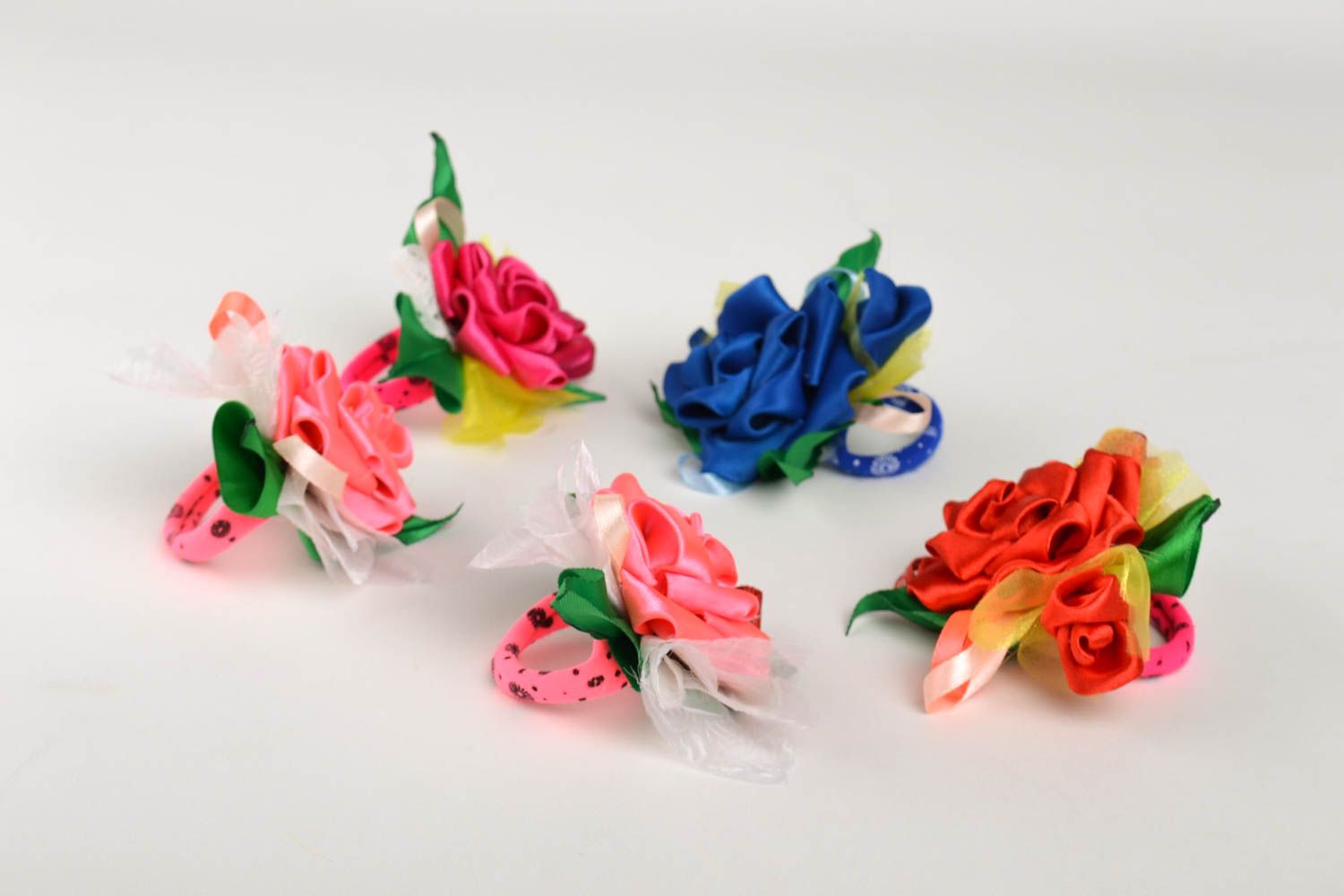 Haargummis Blumen Kinder Haargummis handmade Haargummi Set Accessoires für Haare foto 3