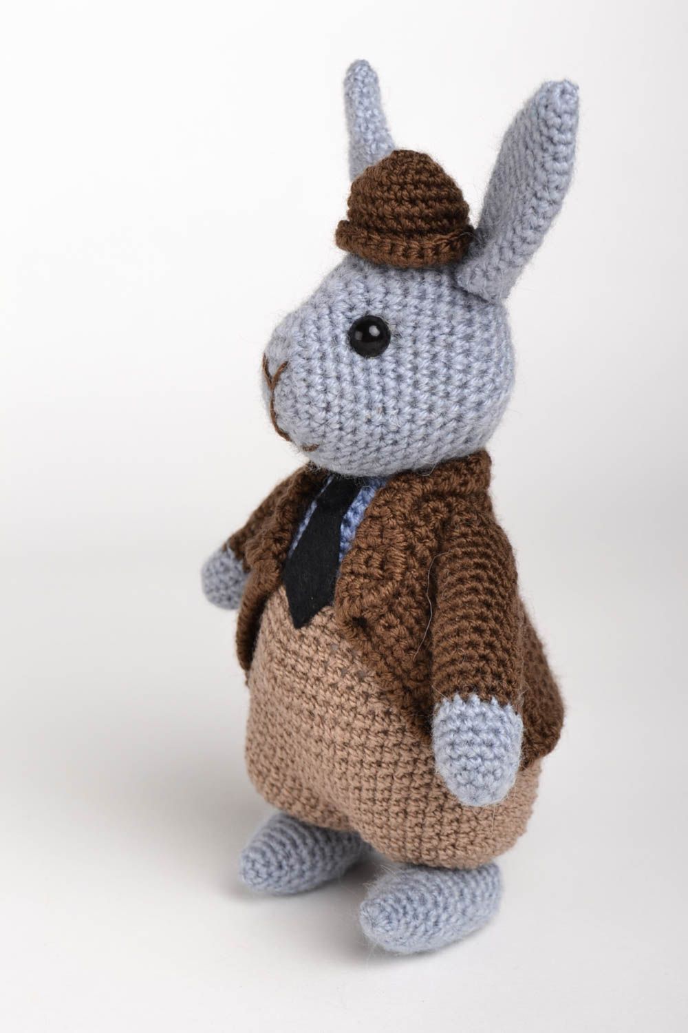Juguete artesanal con forma de conejo regalo original peluche para niños foto 5