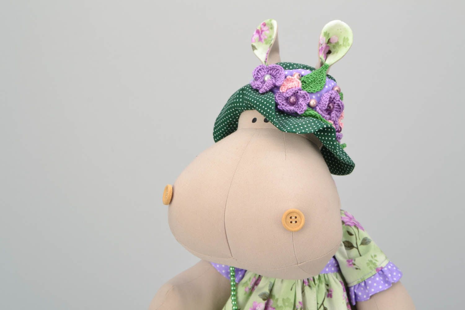 Soft toy Hippo-girl photo 4