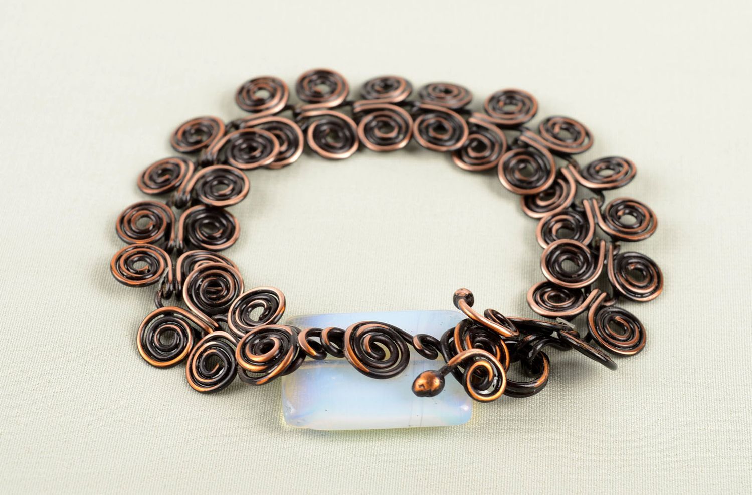 Bracelet tendance Bijou fait main en cuivre design de créateur Cadeau femme photo 5