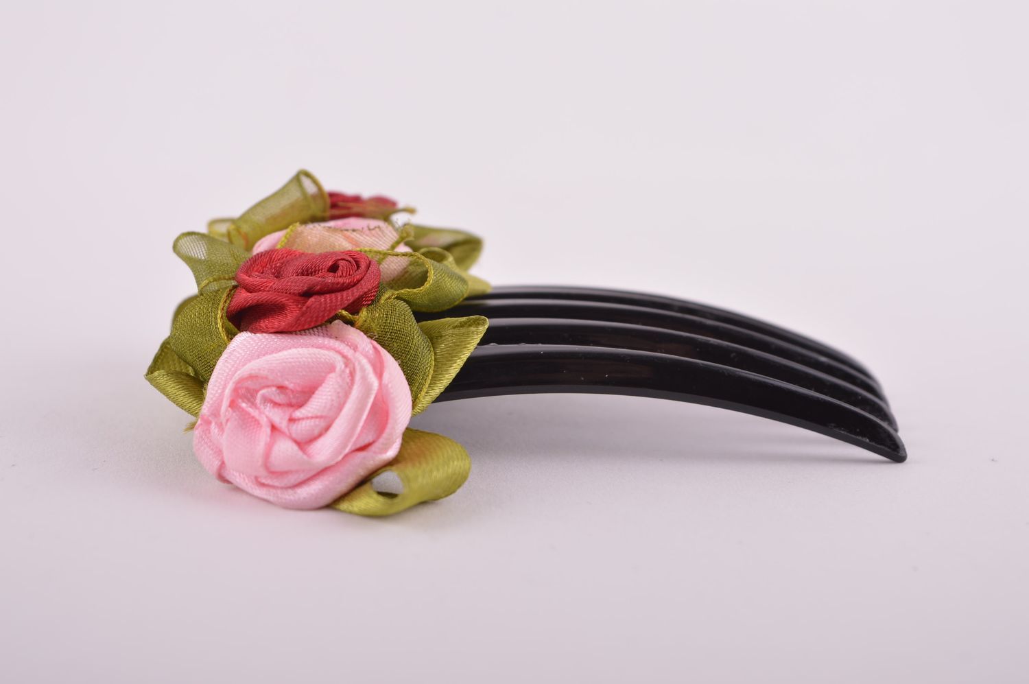 Handgemachter Schmuck Haar Kamm Haarschmuck Blumen originelles Geschenk stilvoll foto 3