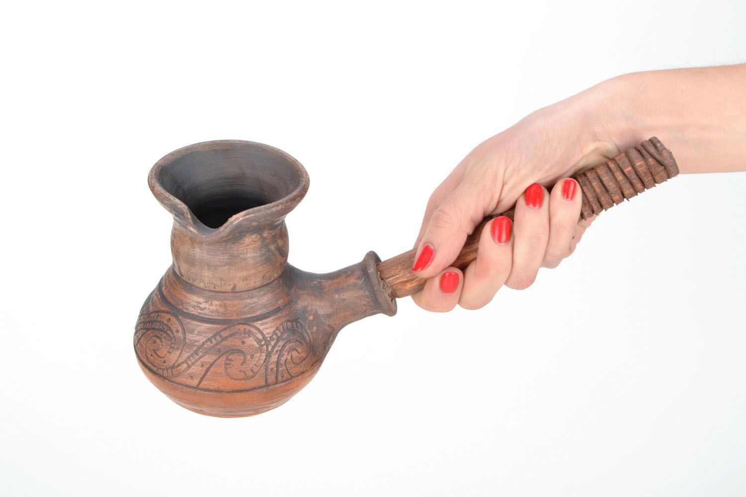 Türkischer Kaffeekocher aus Keramik foto 2