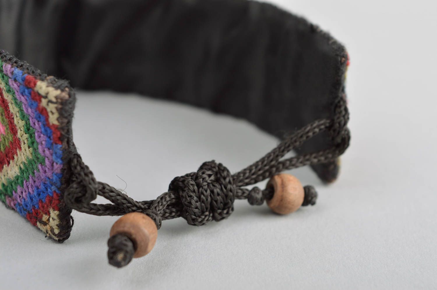 Ornament Armband handmade origineller Schmuck für Frauen Armband aus Stoff foto 5