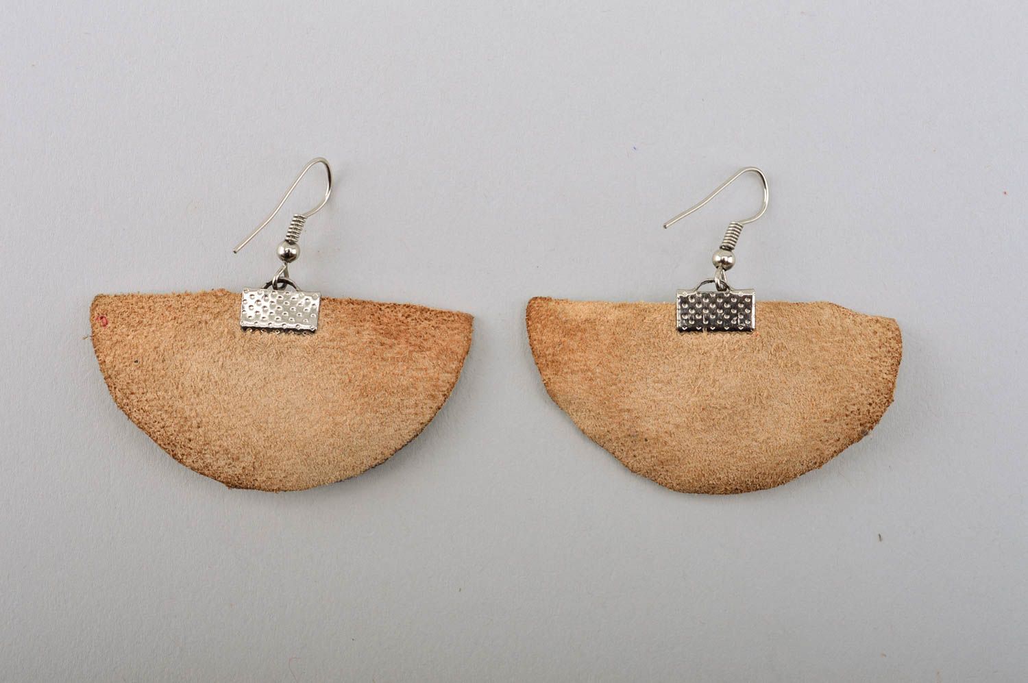 Handmade earrings designer earrings unusual accessory leather earrings photo 3