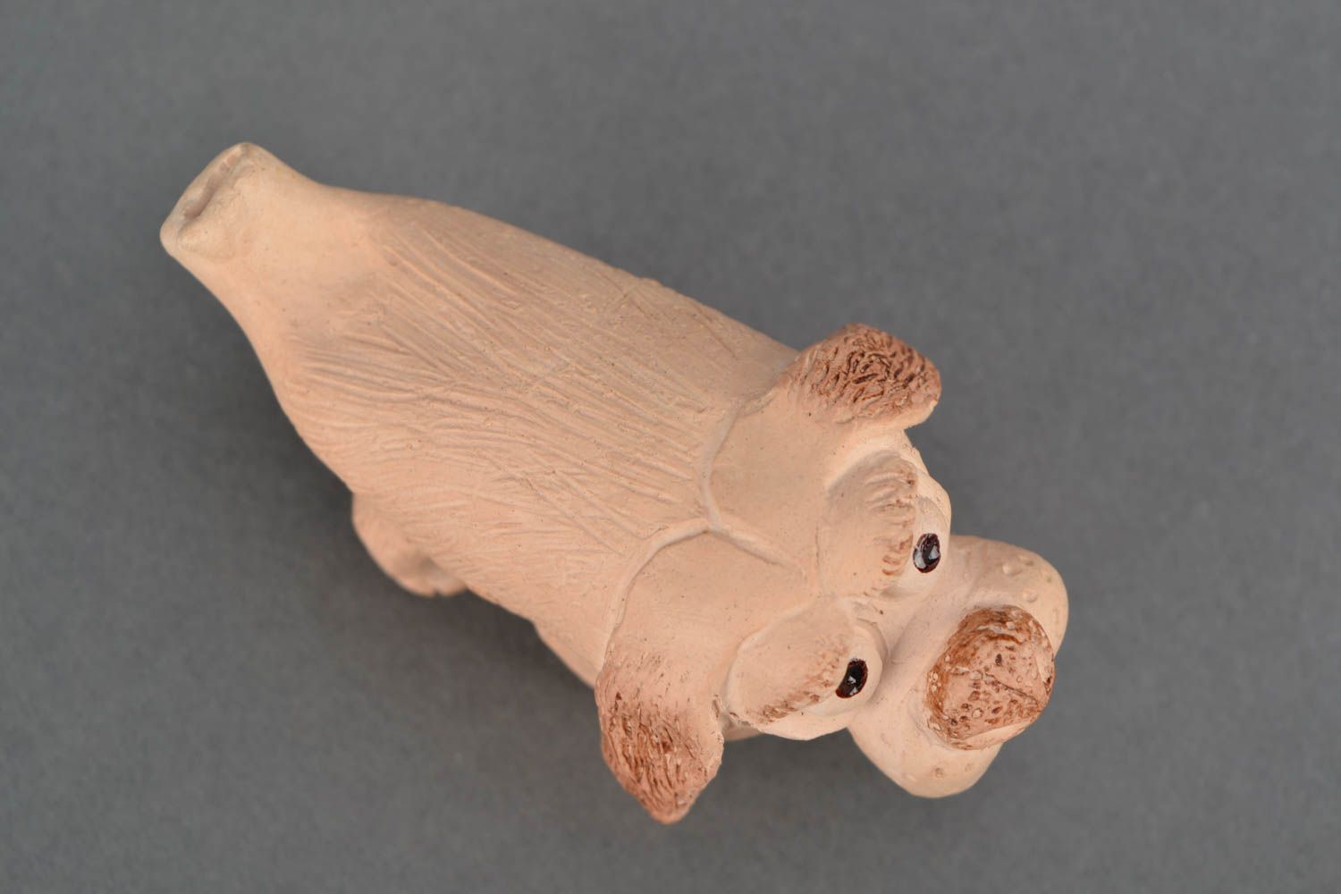 Clay penny whistle Dog photo 4